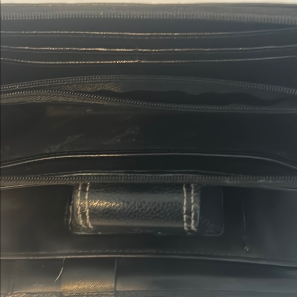 Burton Black Leather Wallet with Contrast Stitching - Picture 5 of 9